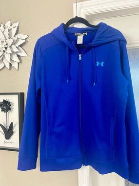 Under Armour Royal Blue Zip-Up Hoodie Sz XL